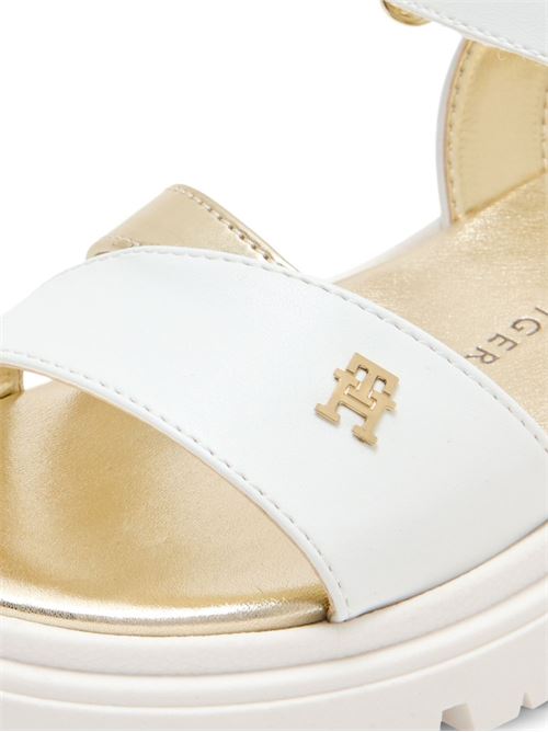 Sandalo bambino Tommy Hilfiger bianco e platino TOMMY HILFIGER KIDS | T4A2343010326X048